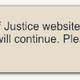 DOJ website during 2018 US government shutdown